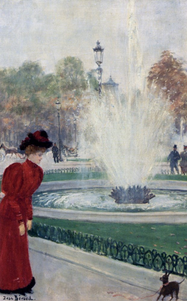 Parisienne at the Rond-Point des Champs-Elysees by Jean Beraud