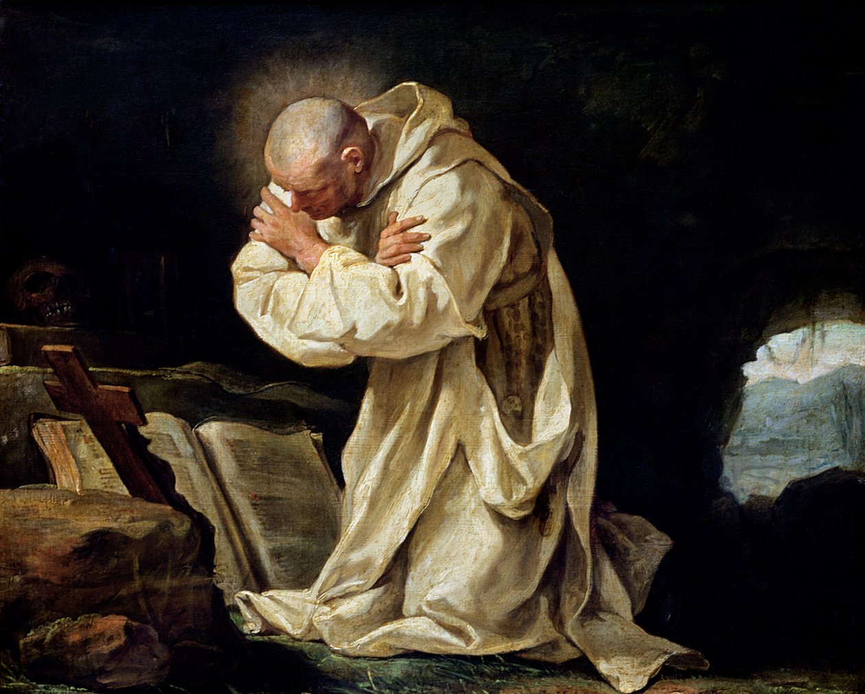 St. Bruno Praying in the Desert, 1763 by Jean Bernard Restout