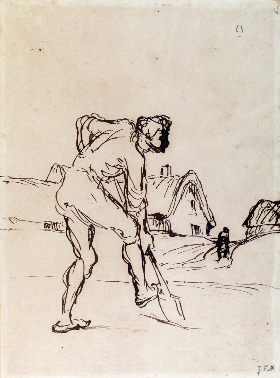 Peasant Digging by Jean Francois Millet