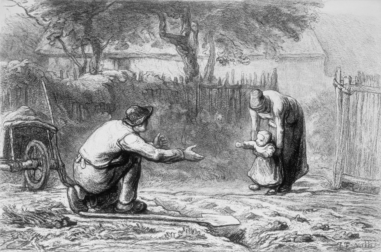 The First Steps by Jean Francois Millet