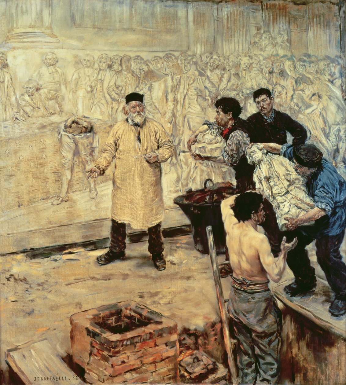 At the foundry by Jean Francois Raffaelli