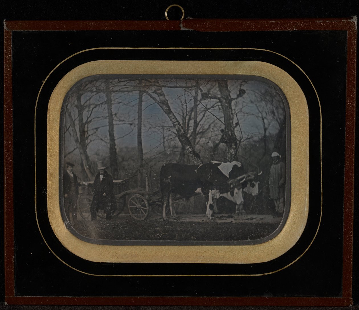 Jean-Gabriel Eynard with Two Servants and an Ox-Drawn Wagon by Jean Gabriel Eynard