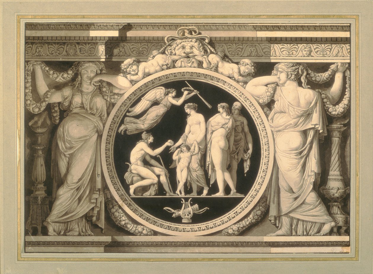 Design for a relief of The Judgement of Paris by Jean Guillaume Moitte