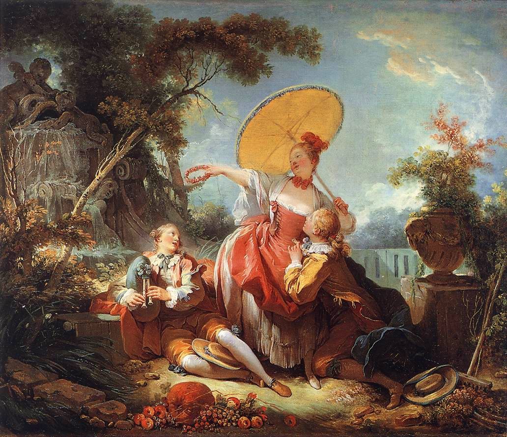 The Musical Contest by Jean Honore Fragonard
