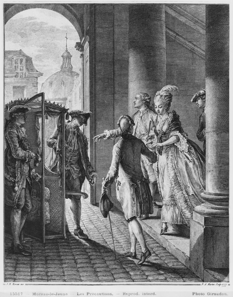 The Precautions, engraved by Pietro Antonio Martini (1739-97) 1777 by Jean Michel the Younger Moreau