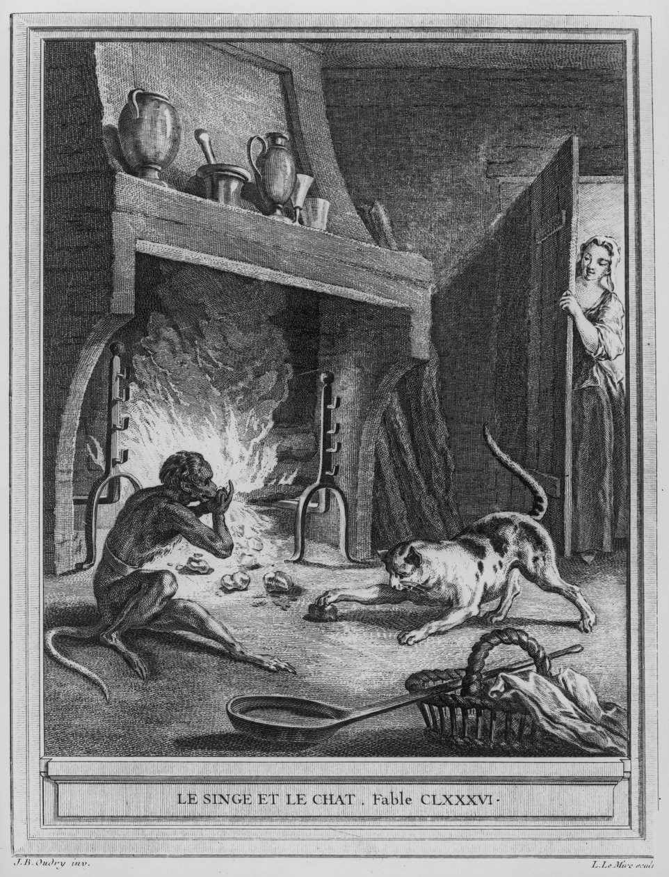 The Monkey and the Cat, illustration for the 