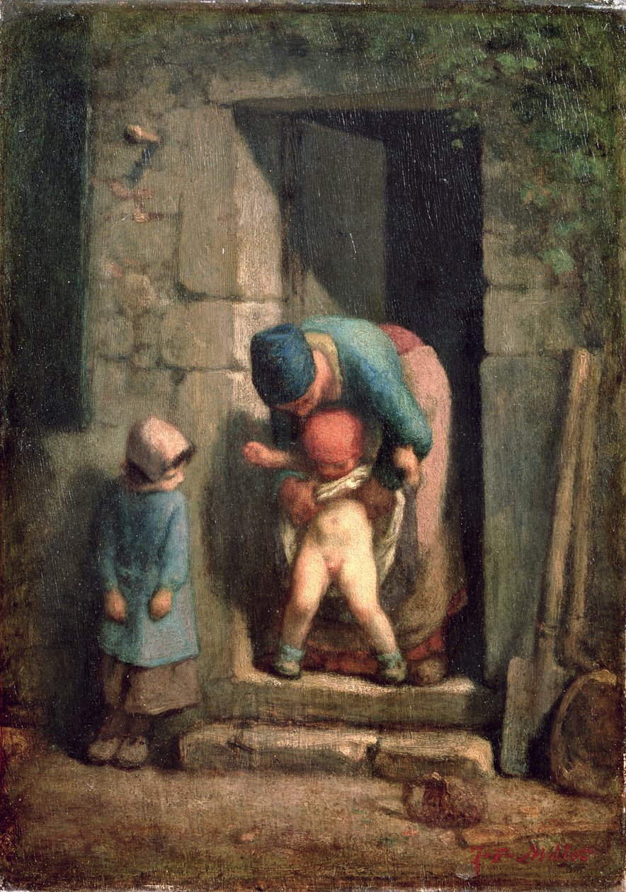 Maternal Care by Jean Francois Millet