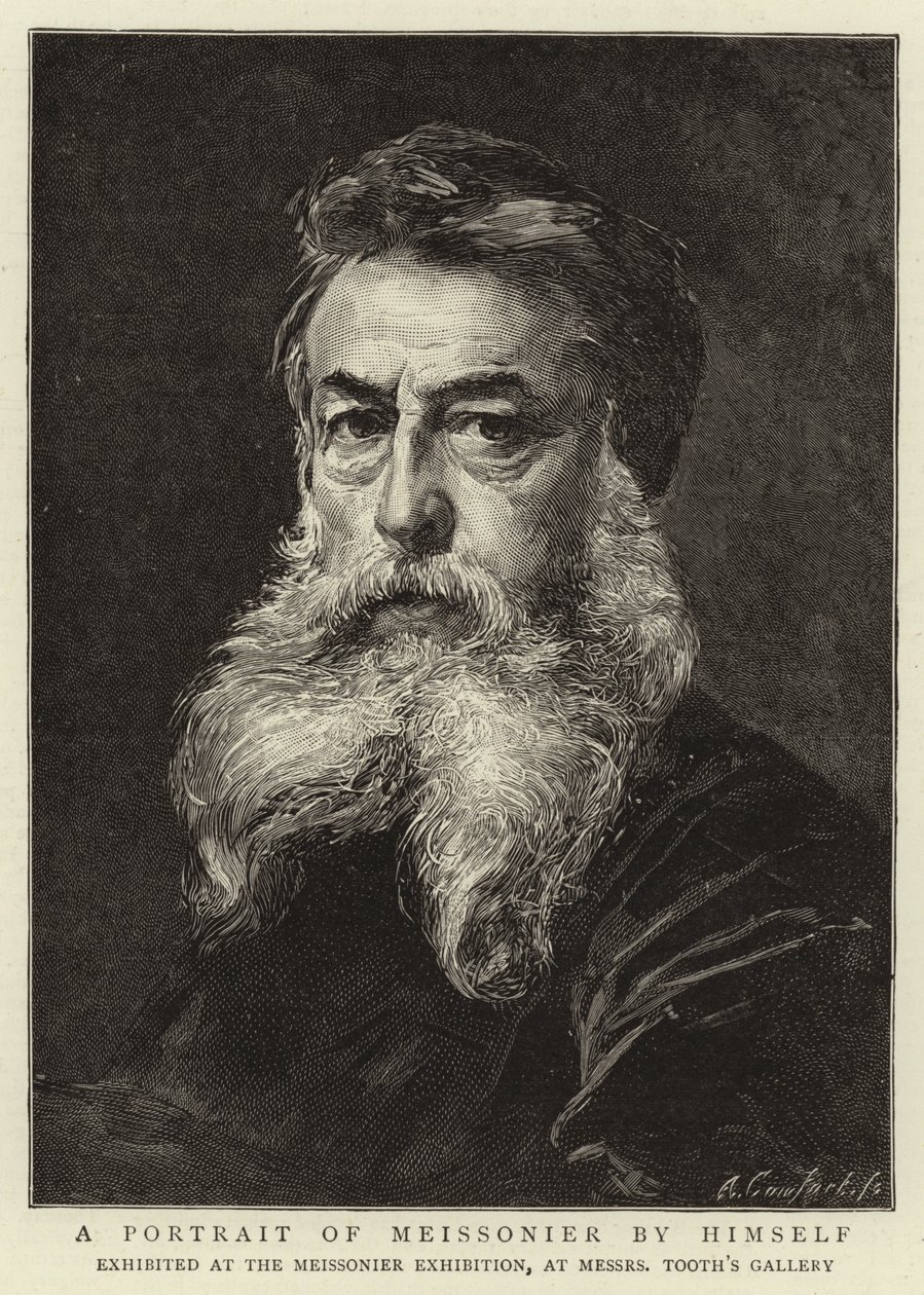 A Portrait of Meissonier by himself by Jean Louis Ernest Meissonier