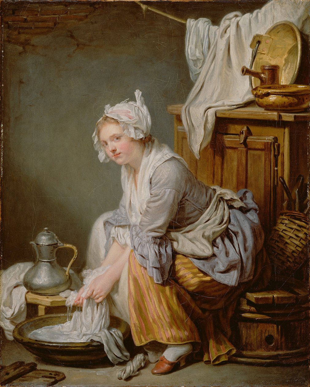 The Laundress La Blanchisseuse by Jean Baptiste Greuze