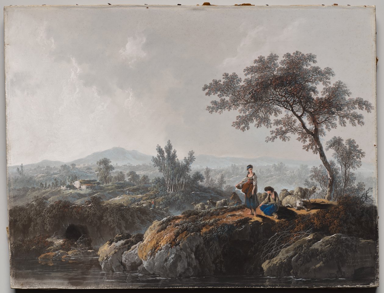 Shepherds in a Landscape by Jean Baptiste Pillement