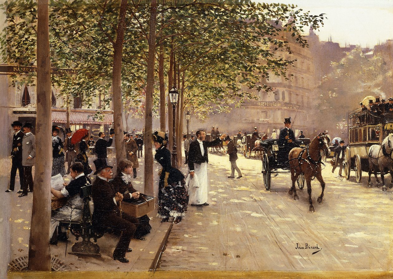 A Paris Street by Jean Beraud