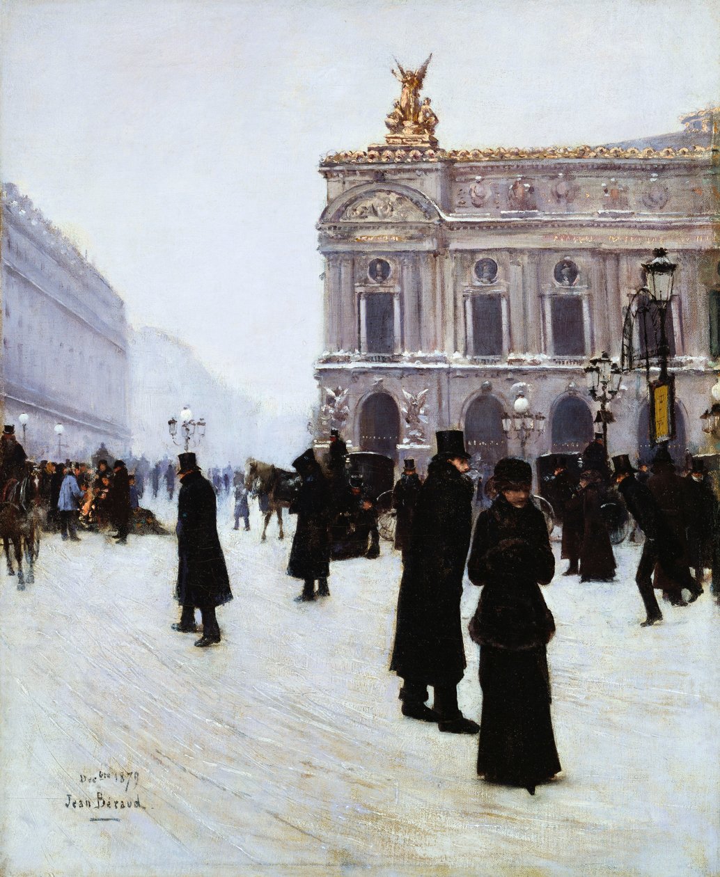 Outside the Opera, Paris by Jean Beraud