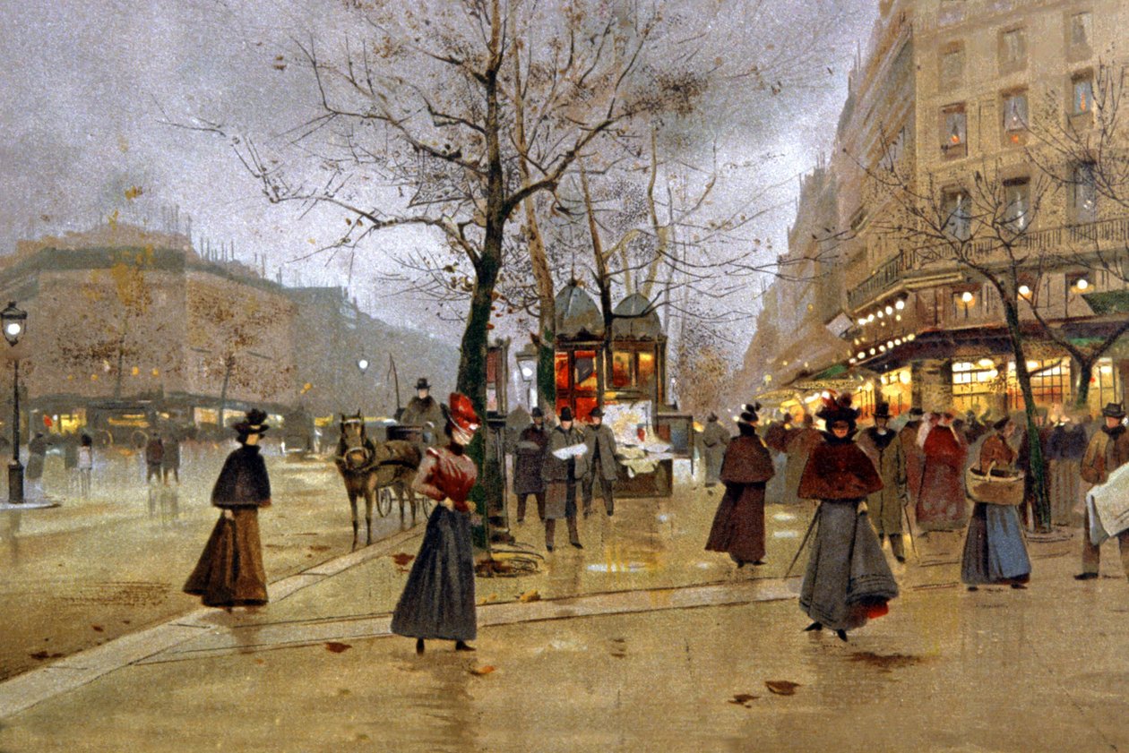 Paris, the grand boulevards, c.1890 by Jean Beraud