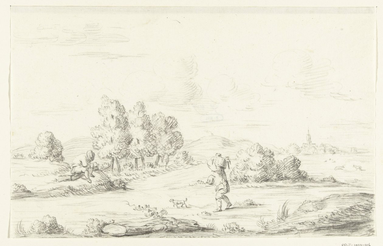 Landscape with Two Men by Jean Bernard