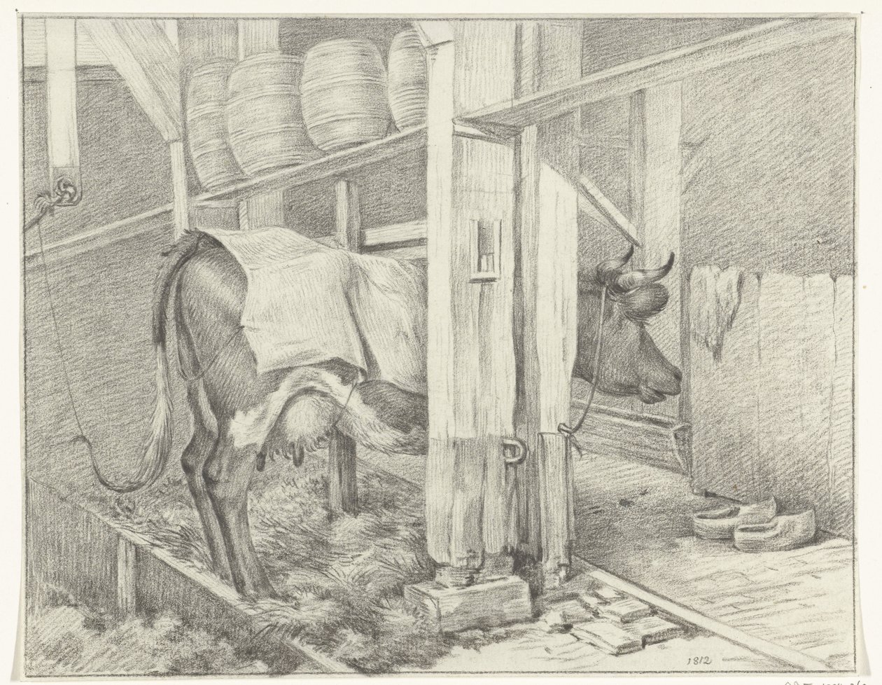 Standing Cow with a Blanket by Jean Bernard