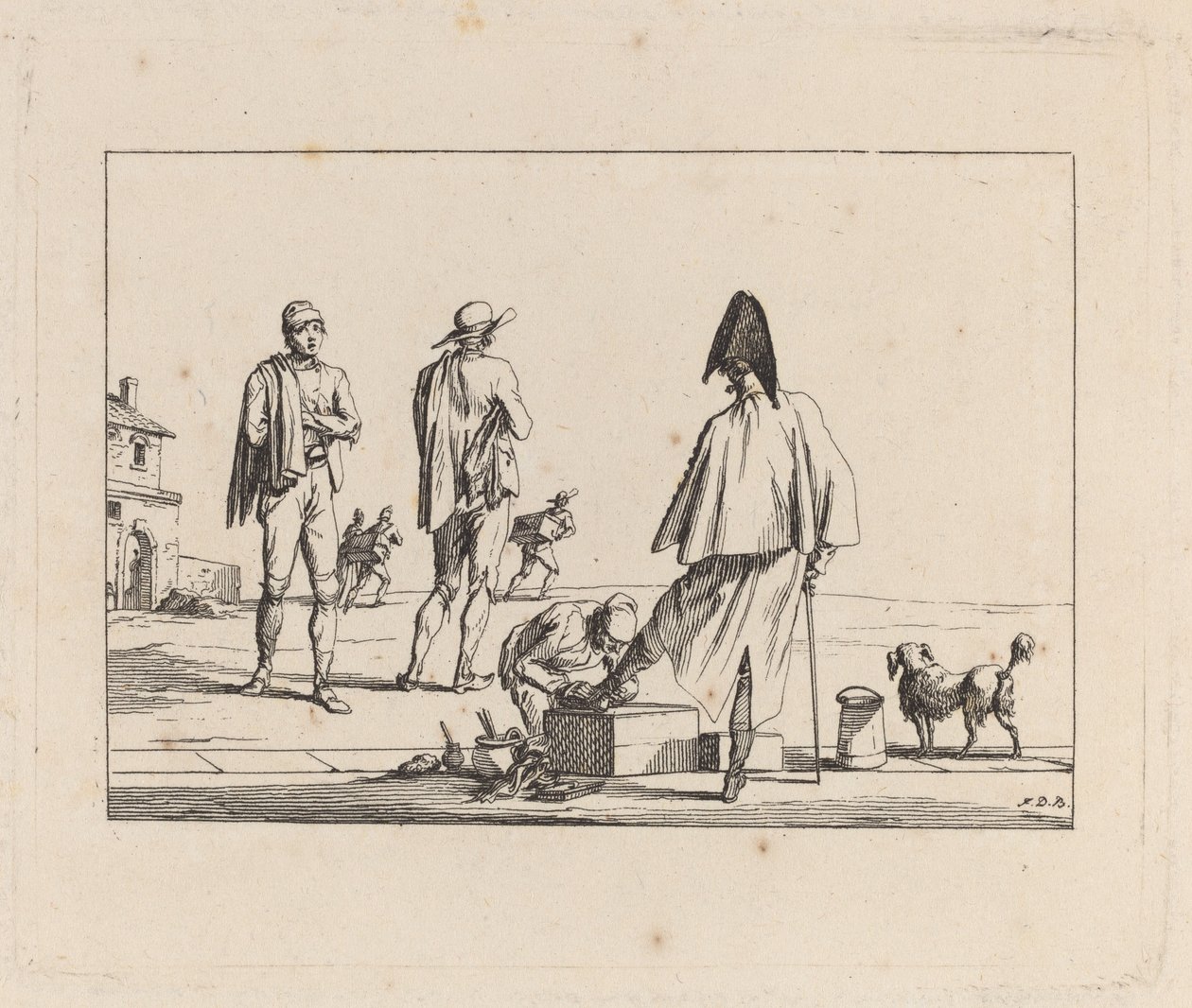 Commander Having His Boot Shined by Jean Duplessis Bertaux