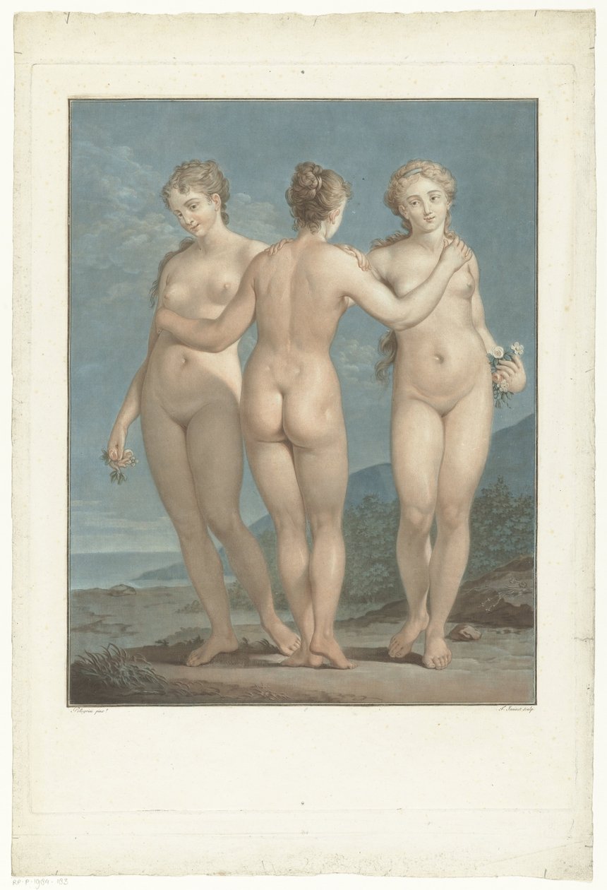 The Three Graces by Jean Francois Janinet