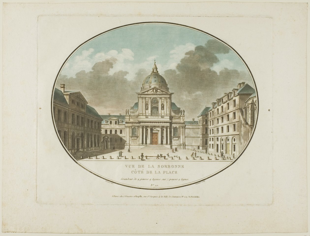 View of the Sorbonne by Jean Francois Janinet