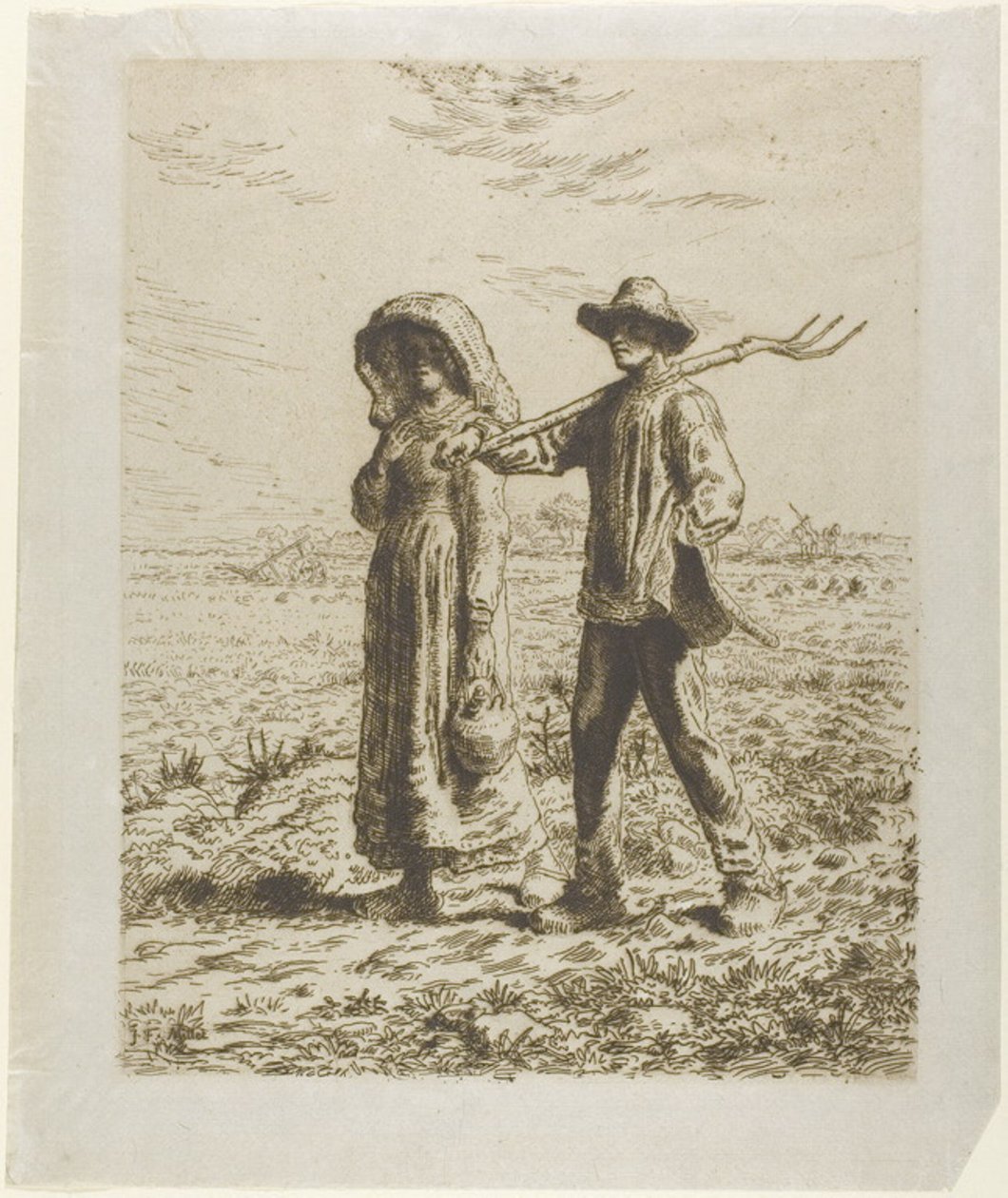 Peasants Going to Work by Jean Francois Millet
