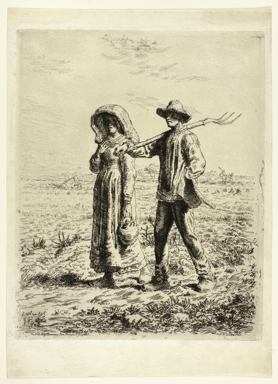 Peasants Going to Work by Jean Francois Millet
