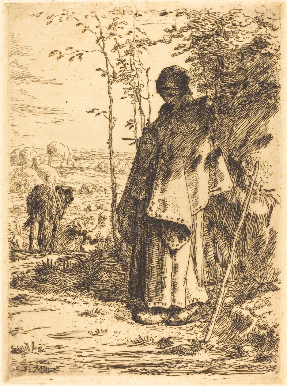 The Large Shepherdess by Jean Francois Millet