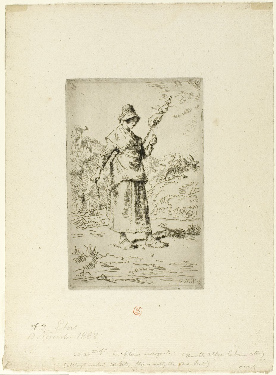 The Spinner by Jean Francois Millet