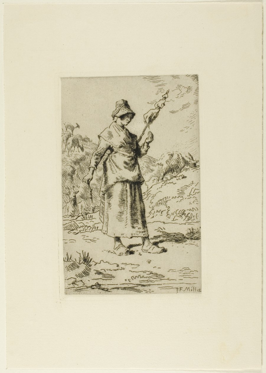 The Spinner by Jean Francois Millet