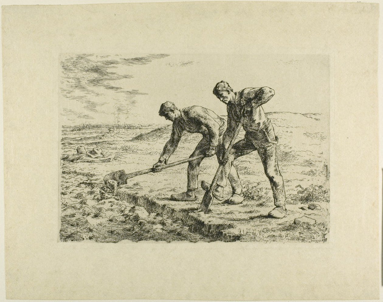 Two Men Digging by Jean Francois Millet