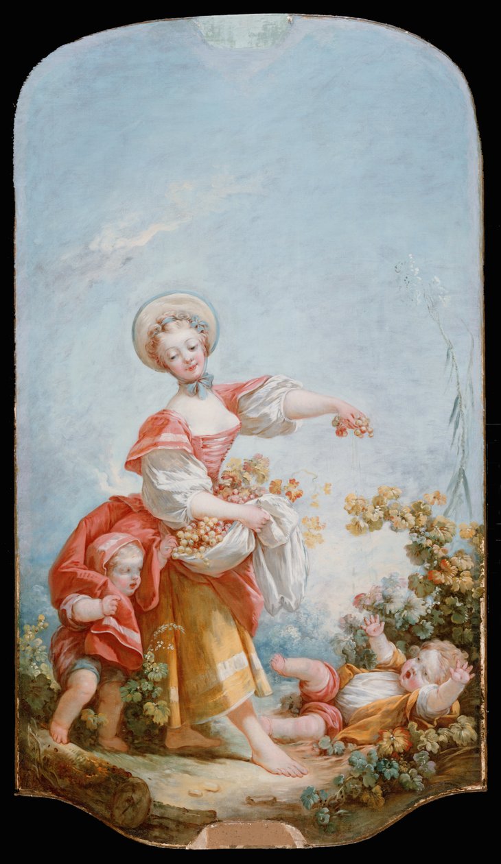 The Grape Gatherer by Jean Honore Fragonard