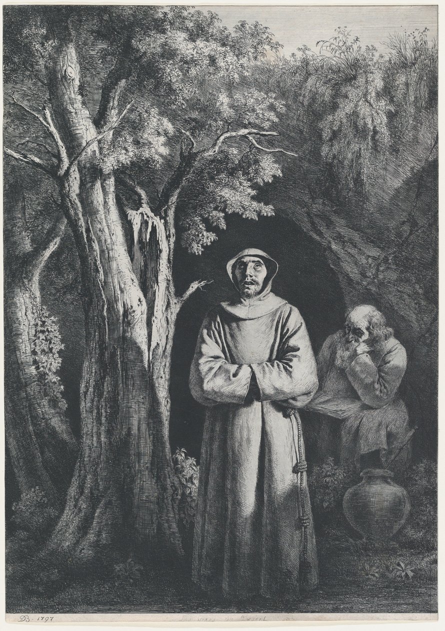 Monks in the Desert by Jean Jacques de Boissieu
