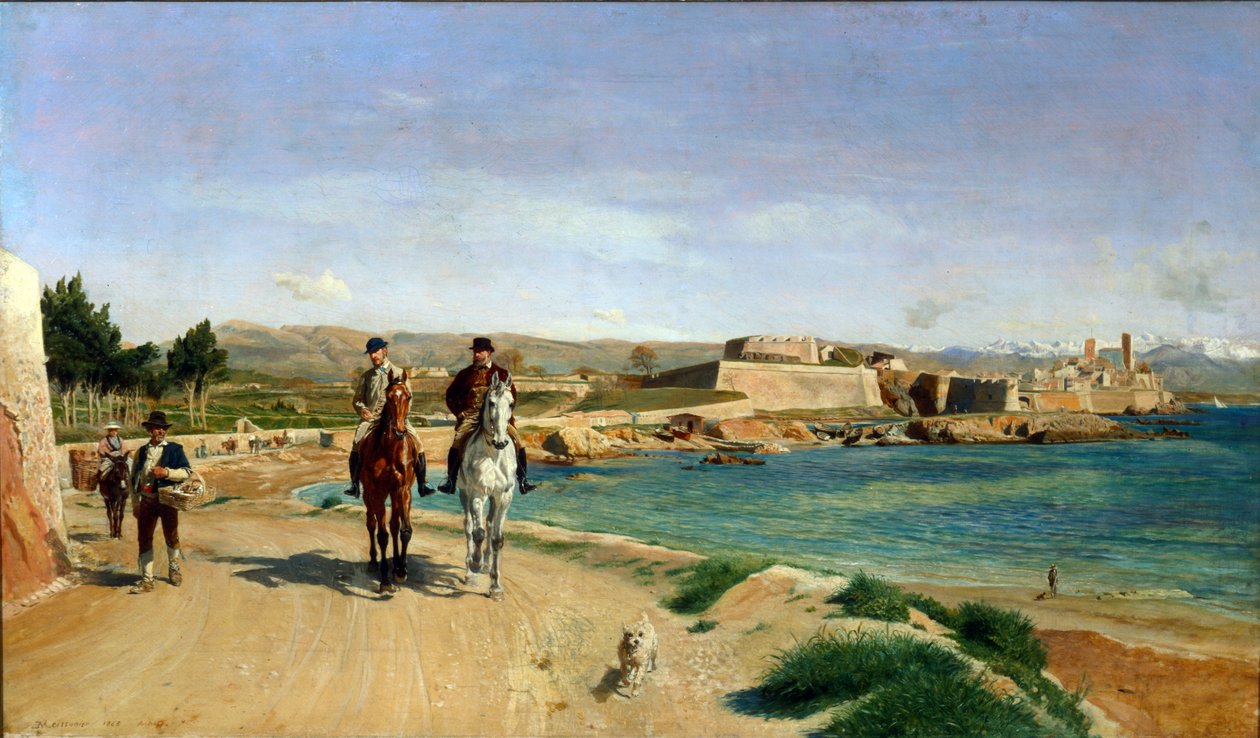 Antibes Horseback Promenade by Jean Louis Ernest Meissonier