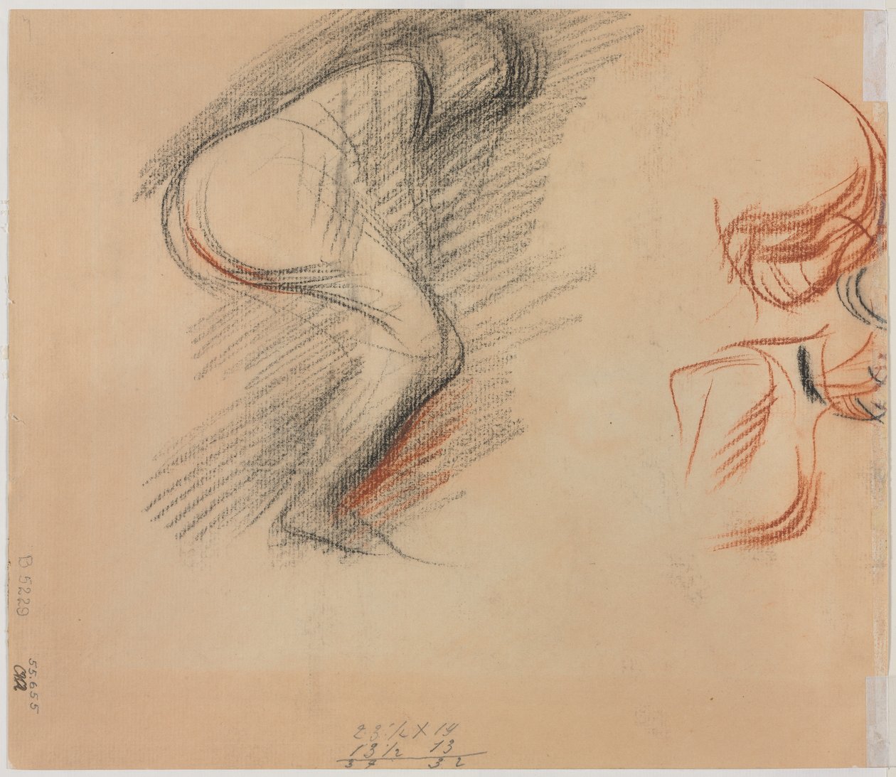 Figure Sketches (verso) by Jean Louis Forain