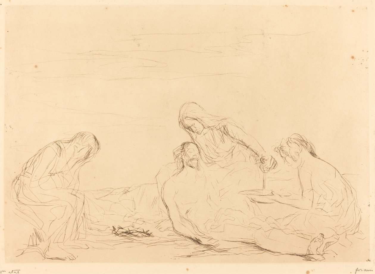Pietà (third plate) by Jean Louis Forain