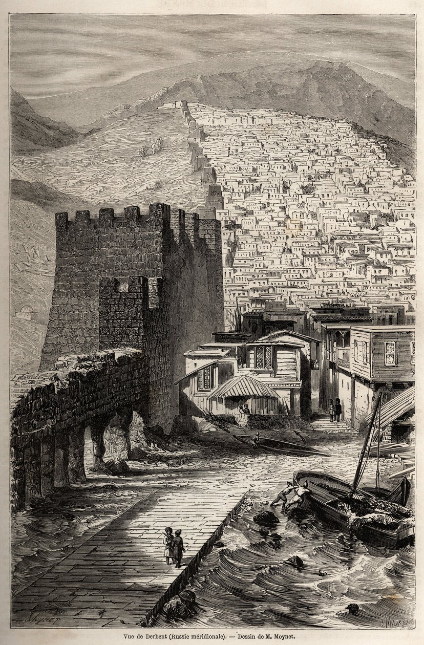 View of Derbent by Jean Pierre Moynet