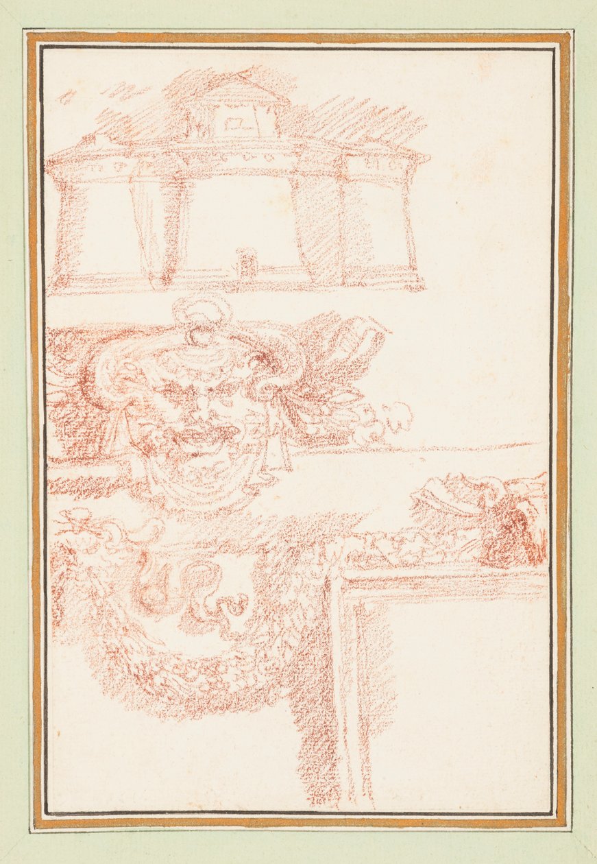 Armory, Mask and a Garland by Jean Robert Ango