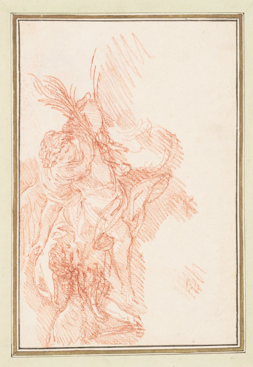 Figure with Fronds and Putto by Jean Robert Ango