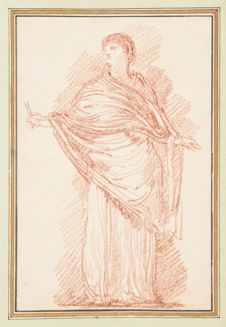 Standing Figure with Shawl by Jean Robert Ango