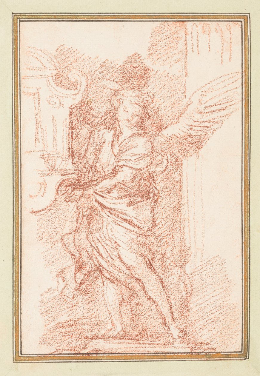 Winged Figure Between Window and Column by Jean Robert Ango