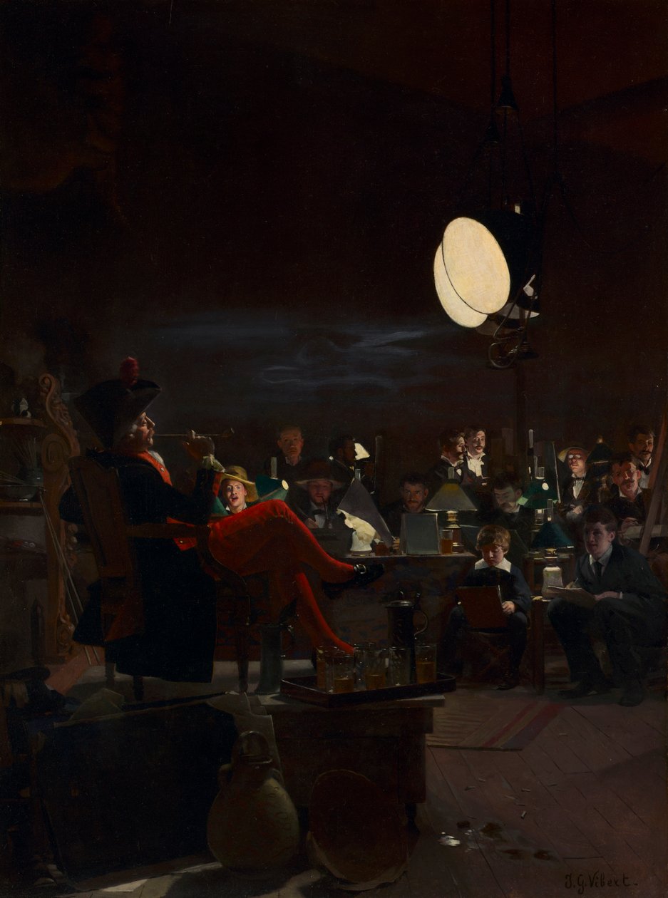 A Night Class by Jehan Georges Vibert