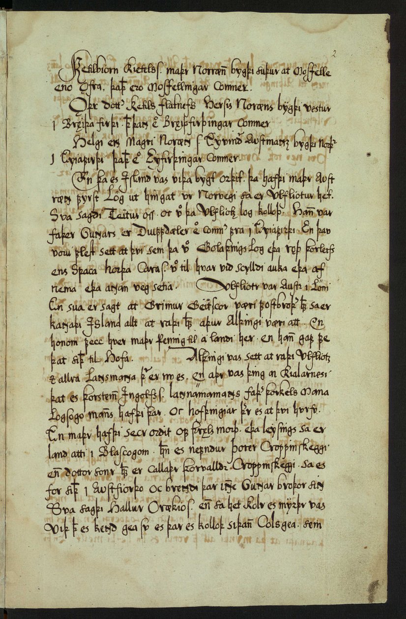 Copy of Íslendingabók by Jón Erlendsson, stored at Árni Magnússon Institute (page 7/25) by Jón Erlendsson