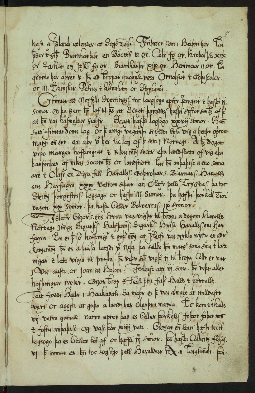 Copy of Íslendingabók by Jón Erlendsson, stored at Árni Magnússon Institute (page 13/25) by Jón Erlendsson