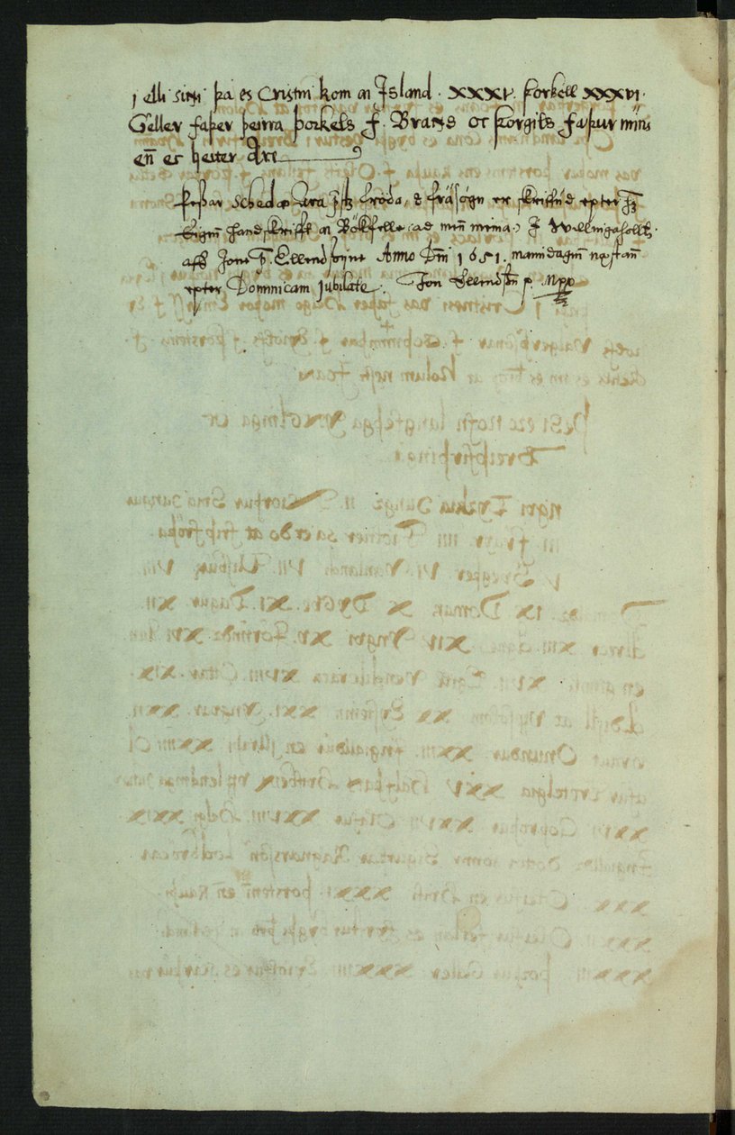 Copy of Íslendingabók by Jón Erlendsson, stored at Árni Magnússon Institute (page 18/25) by Jón Erlendsson