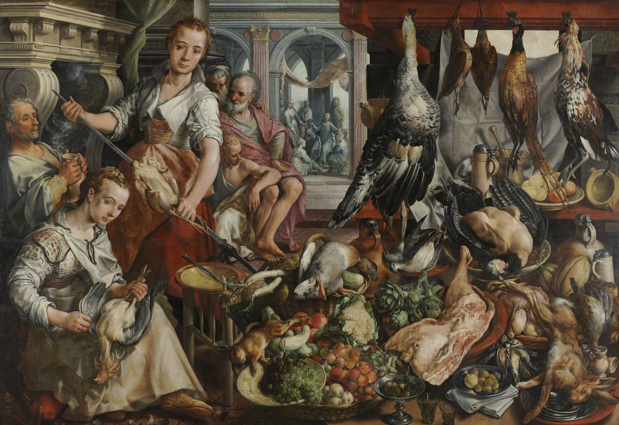 The Well-stocked Kitchen by Joachim Beuckelaer