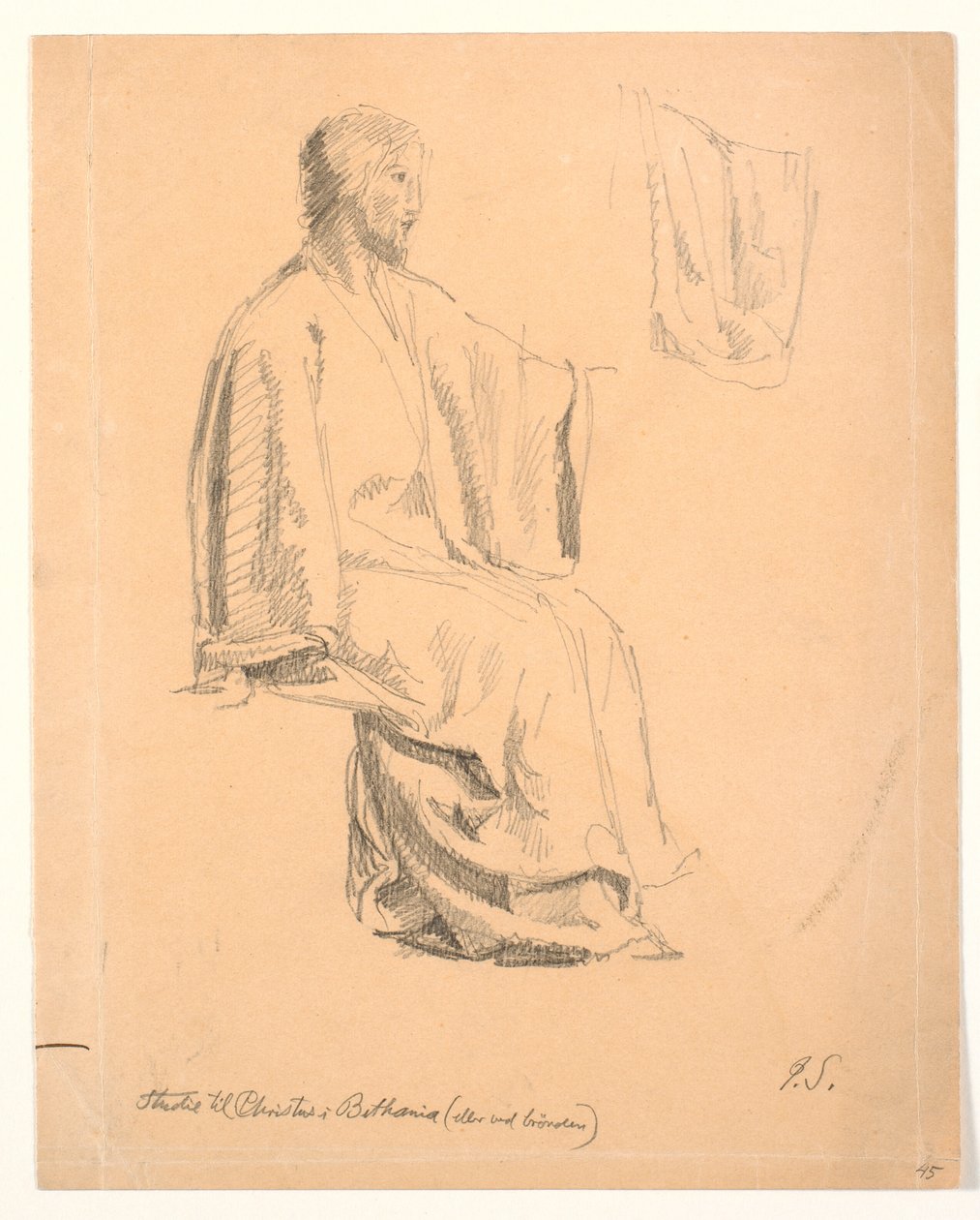 Study of Seated Christ by Joakim Frederik Skovgaard