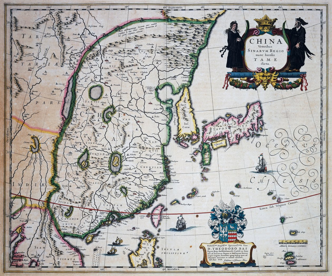 Map of China, By Joan Blaeu by Joan Blaeu