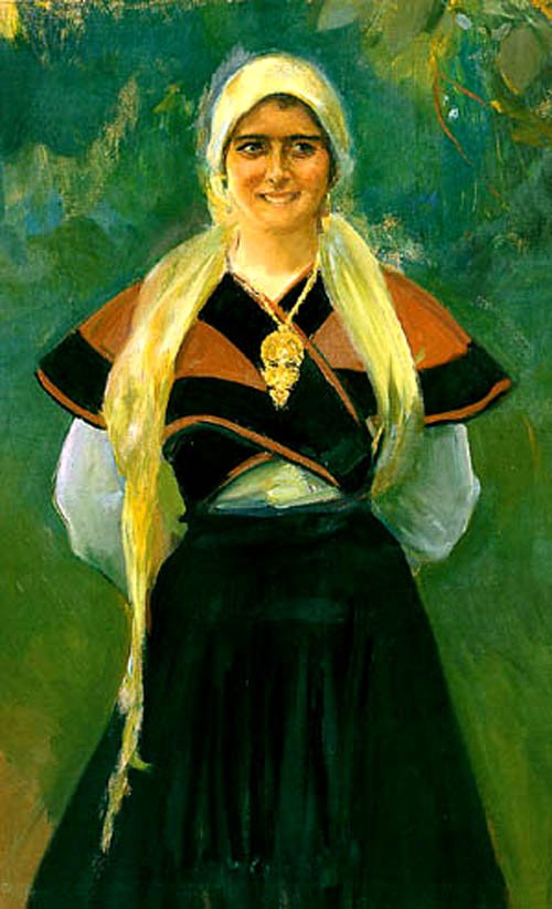 Asturian Woman by Joaquín Sorolla