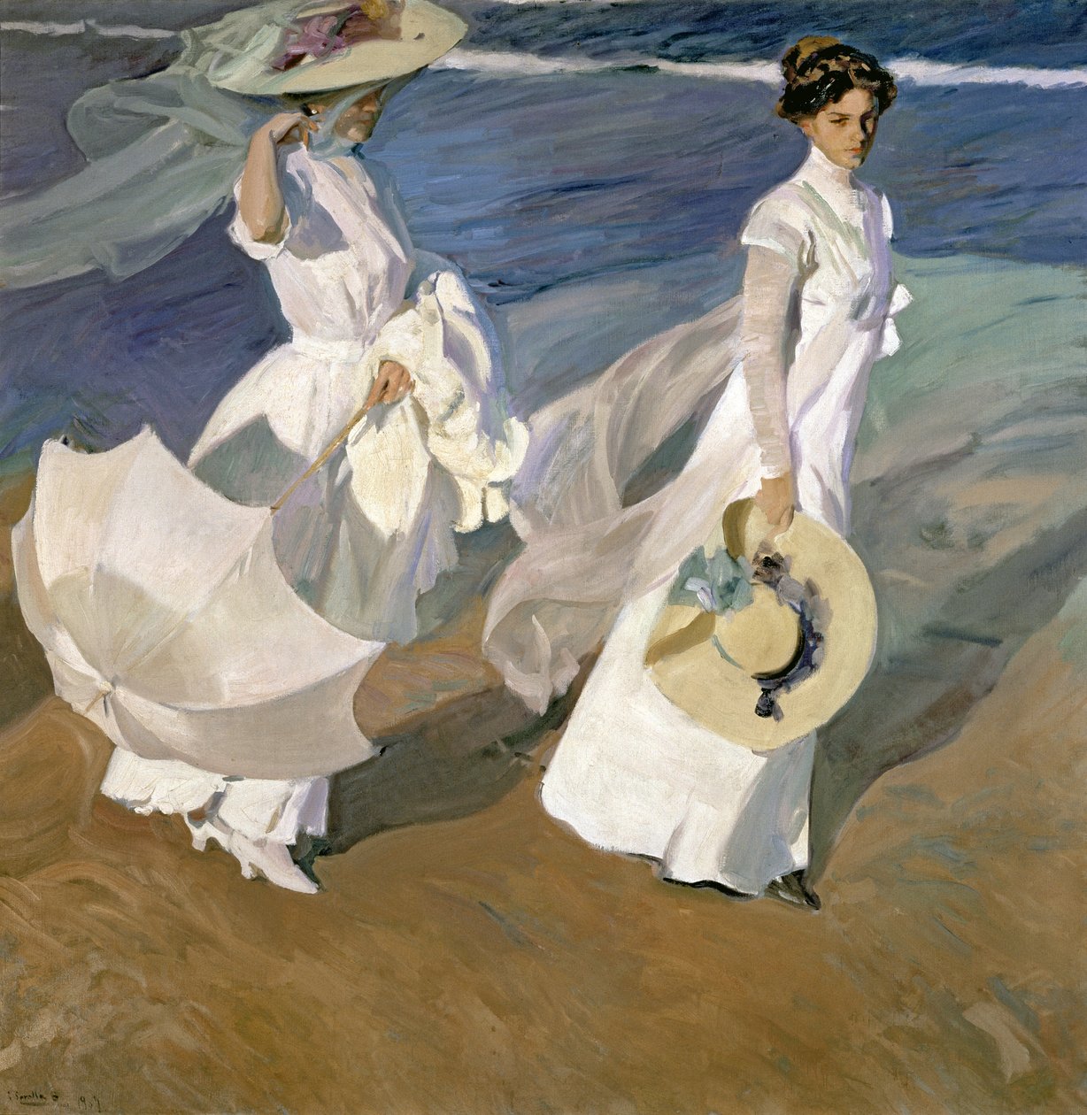 Strolling along the Seashore, 1909 by Joaquín Sorolla