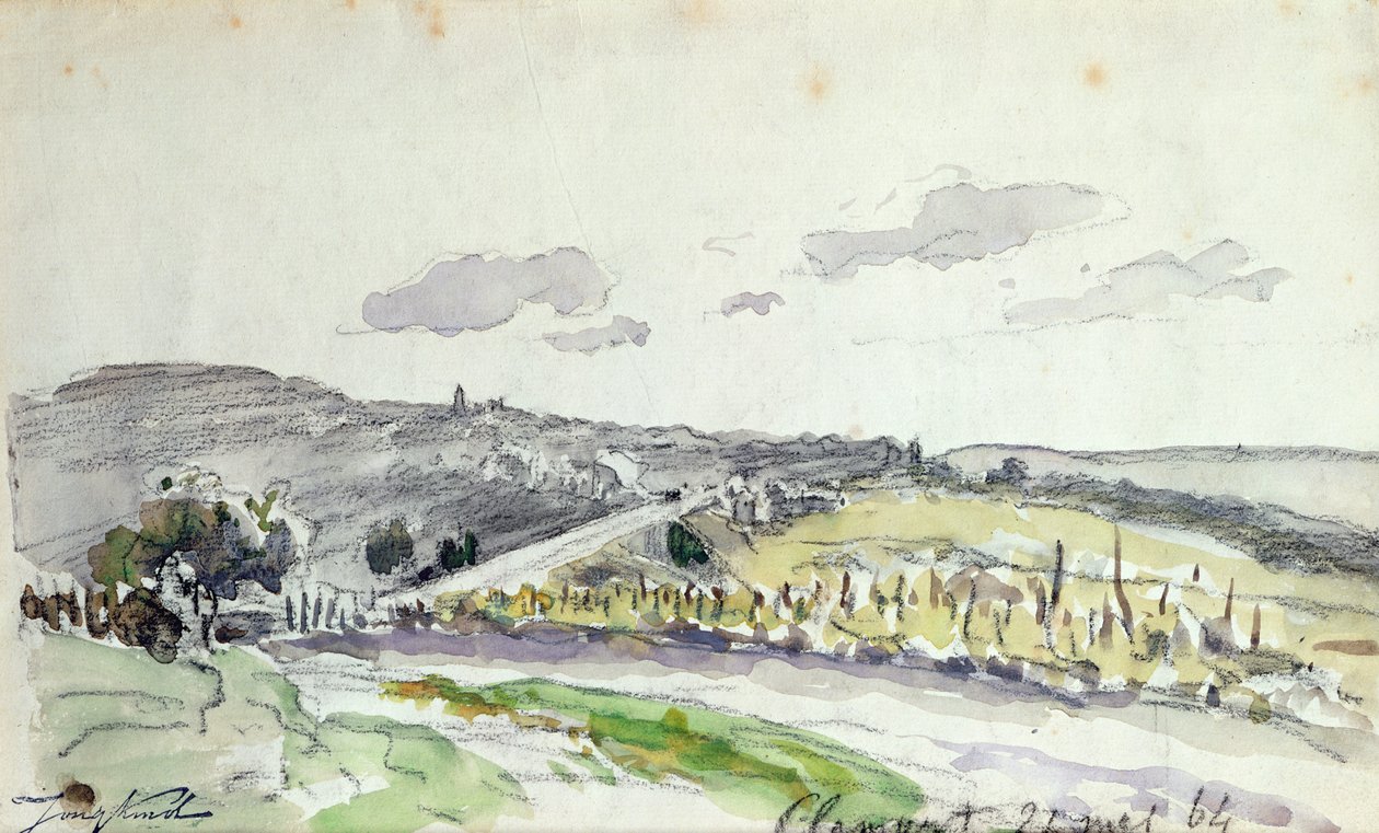 View of Clamart, 1864 by Johan Barthold Jongkind