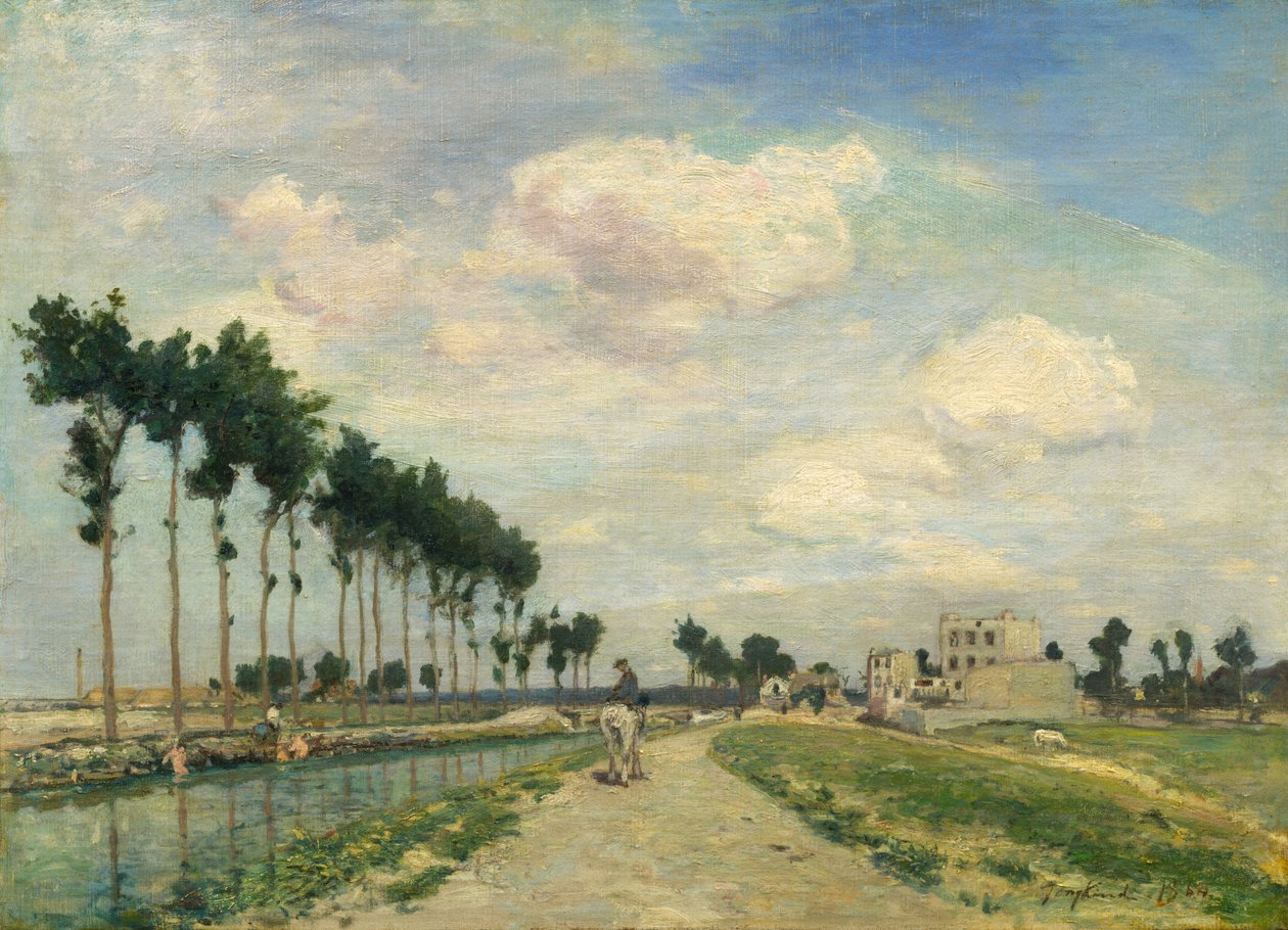 The Towpath by Johan Barthold Jongkind
