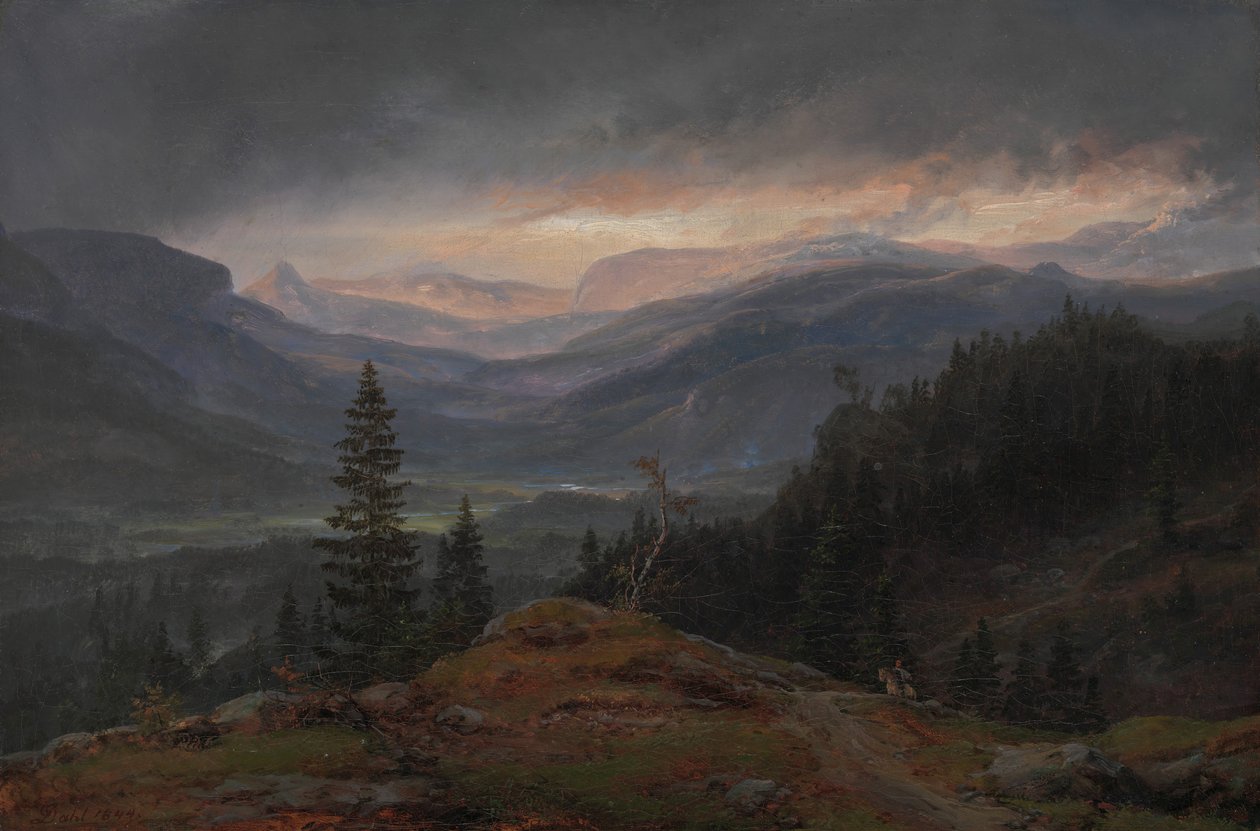 View over Hallingdal by Johan Christian Dahl